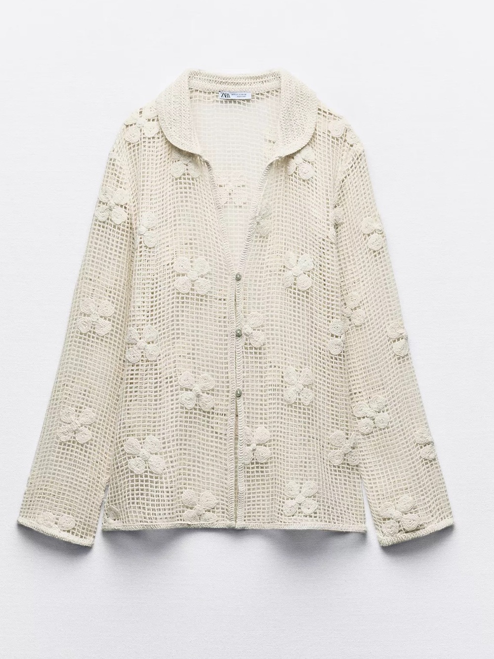 Zara Crochet Floral Shirt